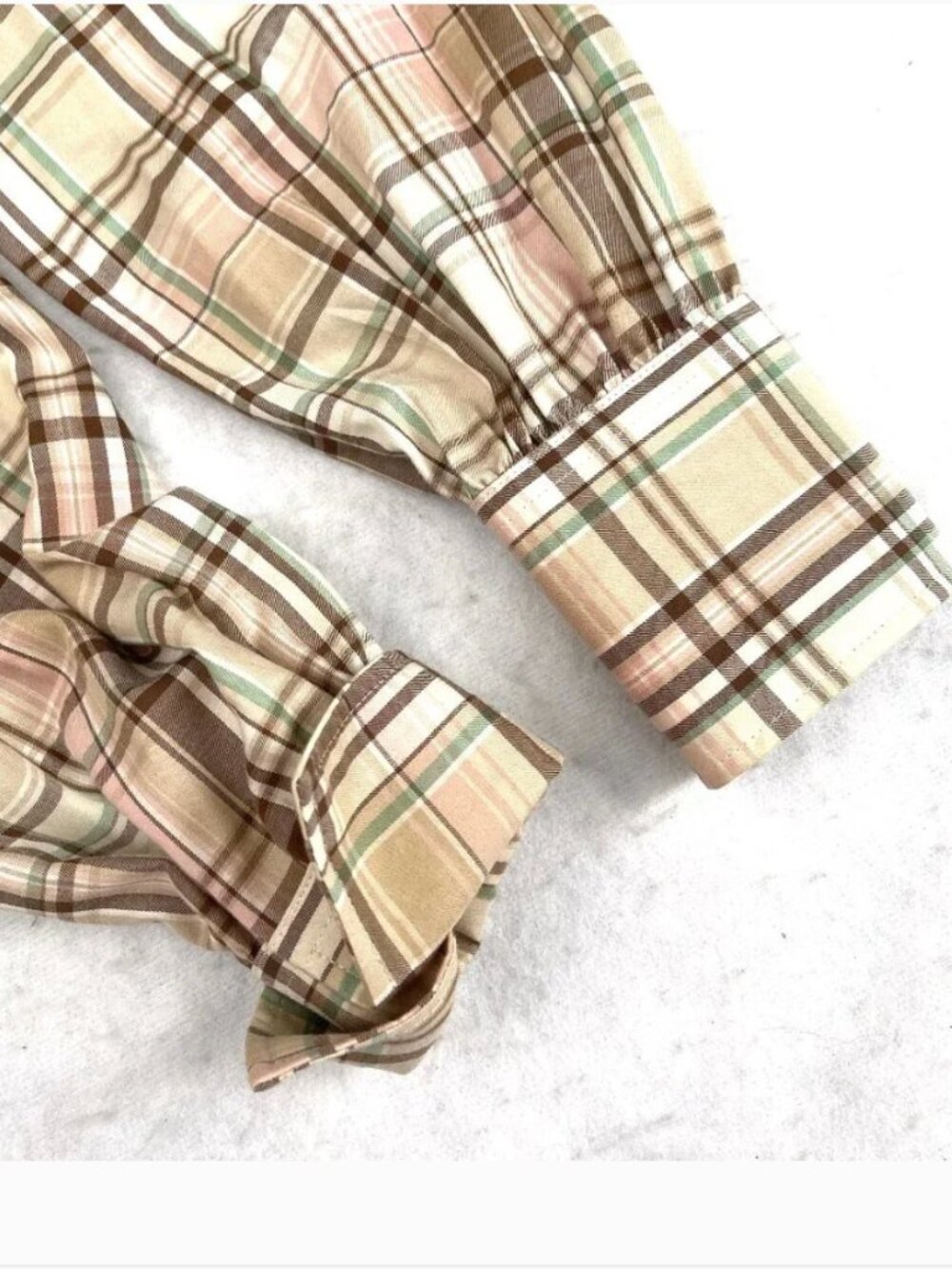 NWT RL Ruffled Plaid button down Ruffled fitted Shirt MP - Picture 11 of 12